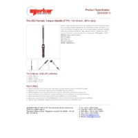 Norbar Pro 200 Adjustable 14x18mm Female Handle Torque Wrench - lbf.in Scale - Product Specifications