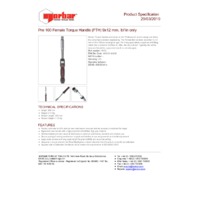Norbar Pro 100 Adjustable Female Handle Torque Wrench - lbf.in Scale - Product Specifications