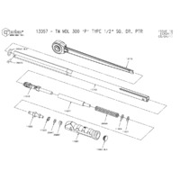 Norbar Pro 300 P-Type Industrial Ratchet Torque Wrench (NOR-13057) - Exploded Drawing