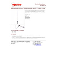 Norbar Pro 400 P-Type 14x18mm Female Handle Torque Wrench - Product Specifications