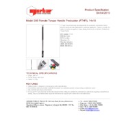 Norbar Pro 300 P-Type 14x18mm Female Handle Torque Wrench - Product Specifications