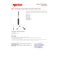 Norbar Pro 100 P-Type 9x12mm Female Handle Torque Wrench - Product Specifications