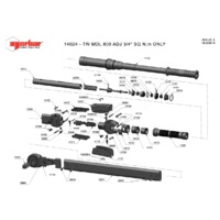 Norbar Model Pro 800 Professional Torque Wrench (NOR-14024) - Exploded Drawing