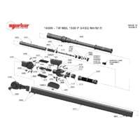 Norbar Model Pro 1500 Professional P-Type Torque Wrench (NOR-14009) - Exploded Drawing
