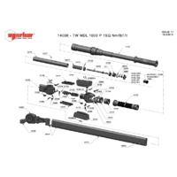 Norbar Model Pro 1000 Professional P-Type Torque Wrench (NOR-14008) - Exploded Drawing
