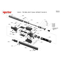 Norbar Pro 650 P-Type Production Torque Wrench – 22mm Spigot - Exploded Drawing