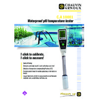 Chauvin Arnoux C.A. 10001 Waterproof Thermometer and pH Tester - Datasheet