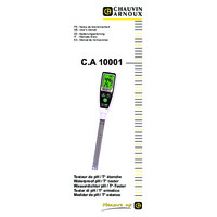Chauvin Arnoux C.A. 10001 Waterproof Thermometer and pH Tester - User Manual