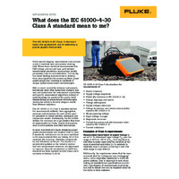 Fluke 174X Three-Phase Power Quality Logger - IEC 61000-4-30 Class A Standard Explained