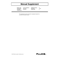 Fluke 279FC Wireless TRMS Thermal Multimeter - Calibration Manual Supplement