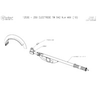 Norbar Low Range 10-inch (250 mm) Electrode Wrench - Exploded Drawing