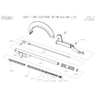 Norbar Low Range 12-inch (300 mm) Electrode Wrench - Exploded Drawing