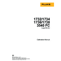 Fluke 1734 Three-Phase Electrical Energy Logger - Calibration Manual