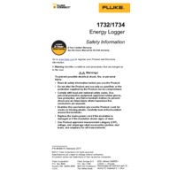 Fluke 1734 Three-Phase Electrical Energy Logger - Safety Information