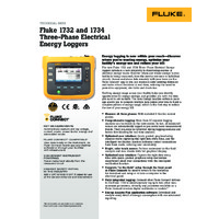 Fluke 1734 Three-Phase Electrical Energy Logger - Datasheet