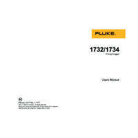 Fluke 1734 Three-Phase Electrical Energy Logger - User Manual