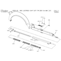 Norbar 24-inches (600 mm) High Range Electrode Wrench (Heavy Duty) - Exploded Drawing