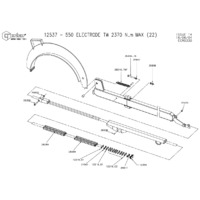 Norbar 22-inches (550 mm) High Range Electrode Wrench - Exploded Drawing