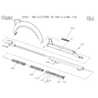 Norbar 18-inches (450 mm) High Range Electrode Wrench - Exploded Drawing