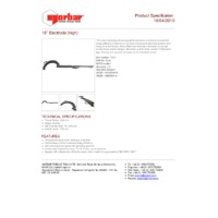 Norbar 18-inches (450 mm) High Range Electrode Wrench - Product Specifications