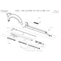 Norbar 14-inches (350 mm) High Range Electrode Wrench - Exploded Drawing