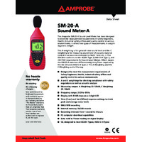 Amprobe SM-20-A Sound Meter - Datasheet