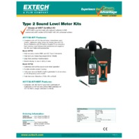 Extech 407732 Type 2 Sound Level Meter Kit - Datasheet
