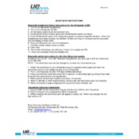 UE Systems DHC-2HH Deluxe Noise Attenuating Headphones - Instruction Sheet