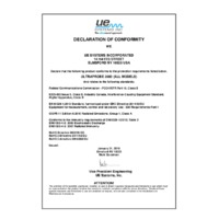 UE Systems Ultraprobe® 2000 Inspection System - Declaration of Conformity