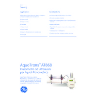 GE Druck AquaTrans AT868 Ultrasonic Liquid Flow Meter - Datsheet Italian