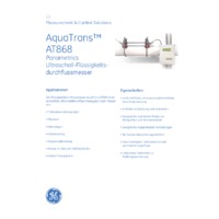 GE Druck AquaTrans AT868 Ultrasonic Liquid Flow Meter - Datsheet German