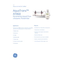 GE Druck AquaTrans AT868 Ultrasonic Liquid Flow Meter - Datasheet English