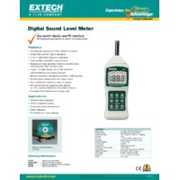 Extech 407750 Sound Level Meter with PC Interface - Datasheet