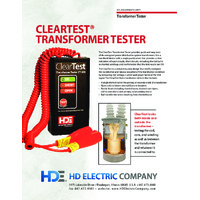 HD Electric CT-300 Cleartest® Transformer Tester - Datasheet
