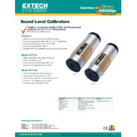 Extech 407766 94/114dB Sound Calibrator - Datasheet
