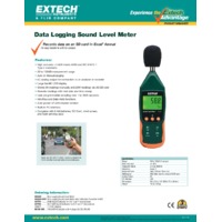 Extech SDL600 Sound Level Meter/Datalogger - Datasheet