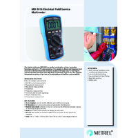 Metrel MD9016 Electrical Field Service Multimeter - Datasheet