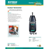 Extech 461891 High Precision Contact Tachometer - Datasheet