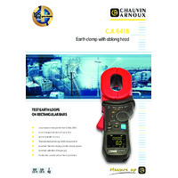 Chauvin Arnoux CA6418 Earth Clamp Meter with Oblong Head - Datasheet