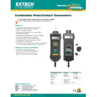 Extech 461895 Combination Contact/Photo Tachometer - Datasheet