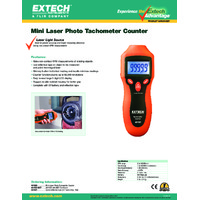 Extech 461920 Mini Laser Photo Tachometer Counter - Datasheet
