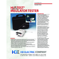 HD Electric Hi-Test IT-4 Insulator Tester - Datasheet