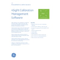 GE Druck 4Sight Standard On-Premise Calibration Software - Datasheet