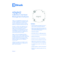 GE Druck 4Sight2 R1.4 Standard On-Premise Calibration Software - Datasheet