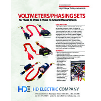 HD Electric Analogue Voltmeter & Phasing Sets - Datasheet