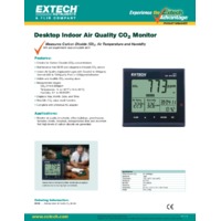 Extech CO100 Desktop Indoor Air Quality CO2 Monitor - Datasheet