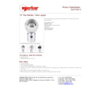 NOR-29830 - Norbar Reversible Ratchet Head for 16mm Spigot Torque Handles - Product Specifications