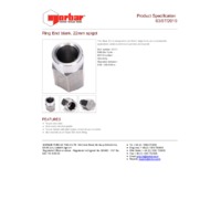 Norbar Blank End Fittings for Norbar 22mm Spigot Torque Handles - Ring End - Product Specifications