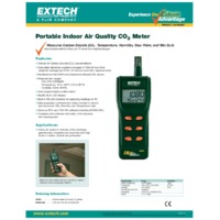 Extech CO250 Portable Indoor Air Quality CO2 Meter - Datasheet