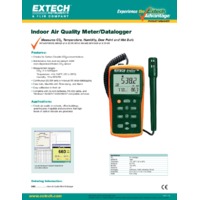 Extech EA80 EasyView Indoor Air Quality Meter/Datalogger - Datasheet